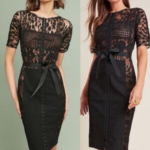 Beguile by Byron Lars Black Lace Dress - Anthropologie
